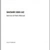Crown Reach Pallet Stacker SH SHR 5500 AC Service Parts Manual PF15849 006 1