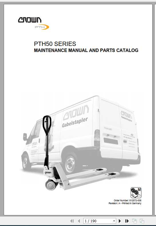 Crown Reach Truck ESR5000 Series Maintenance Manual 812752 006 1