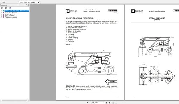 FANTUZZI Cont Stacker CS 45 KE Shop Manuals ES 2