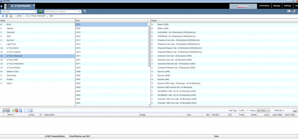 General Motors GMNA EPC 2021 12.2020 Spare Parts Catalogue 4