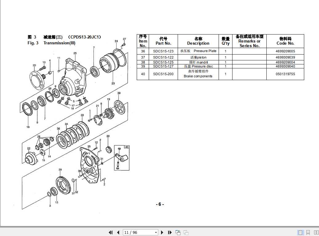 Hangcha Forklift J Series 3 Wheel Electric Parts List 1