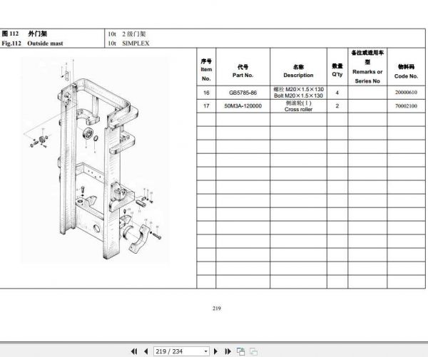 Hangcha Forklift R Series 5.0 10.0t Parts Catalogue 2