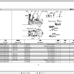 Hangcha Forklift R Series Diesel 4 X5T Parts List 1