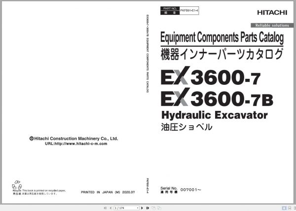Hitachi Hydraulic Excavator EX3600 7 Shop Manuals Updated 2021 3