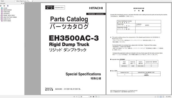 Hitachi Rigid Dump Truck EH3500AC 3 Shop Manuals Updated 2021 3