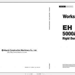 Hitachi Rigid Dump Truck EH5000AC 3 Shop Manual Updated 2021 1