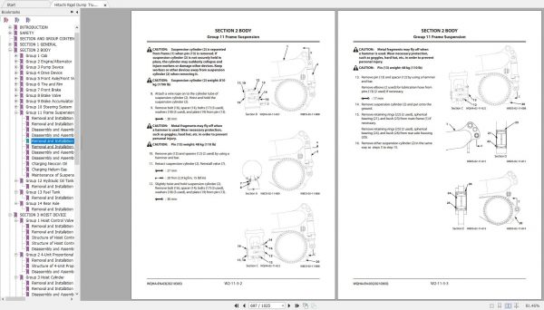 Hitachi Rigid Dump Truck EH5000AC 3 Shop Manual Updated 2021 2