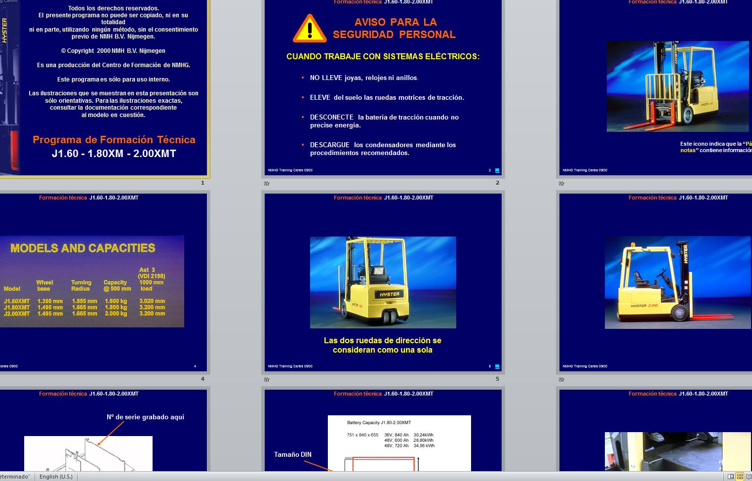 Hyster Forklift J160 200XMT Service Manual PPT ES 1