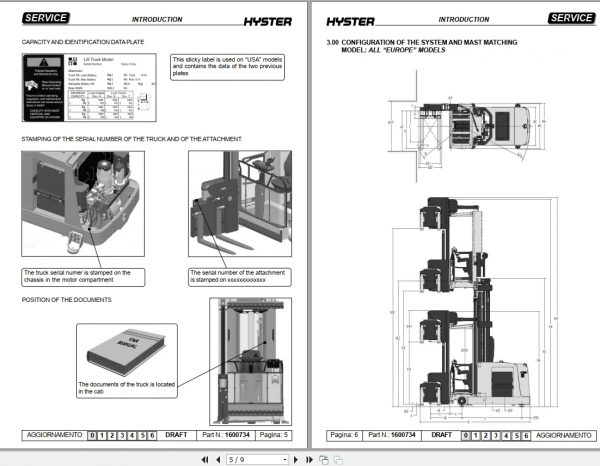Hyster VNA Forklift Very Narrow Aisle Trucks Shop Manual 2