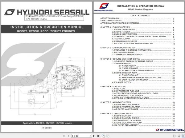 Hyundai SeasAll R200 Series Engines Installation Operation Manual 1