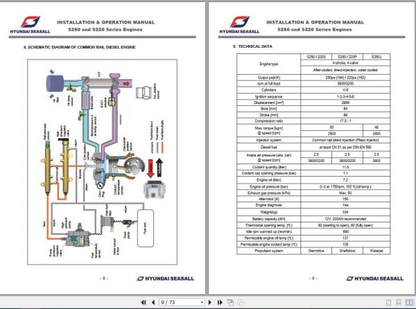 Hyundai SeasAll S250 and S220 Series Engines Installation Operation Manual 2