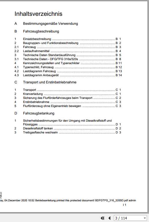 Jungheinrich Forklift DFG TFG 316S 320S Operating Manual DE 2