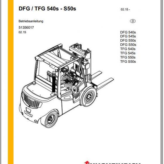 Jungheinrich Forklift DFG TFG 540s550s Operating Manual_DE