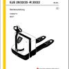 Jungheinrich Forklift EJE 110 120 Operating Manual DE 2
