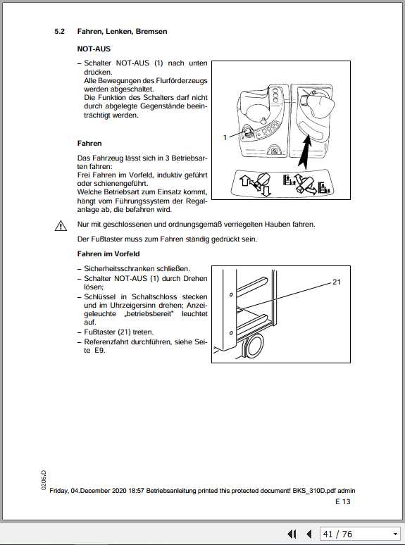 Jungheinrich Forklift EKS 308 515 Operating Manual DE 3