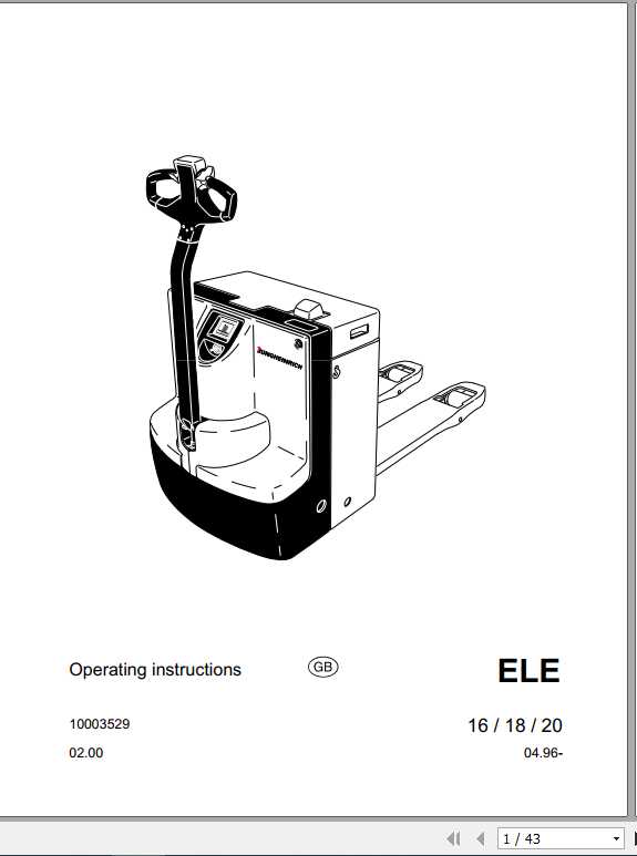 Jungheinrich Forklift ELE 16 18 20 Operating Instructions 1