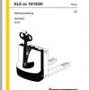 Jungheinrich Forklift ELE 16 18 20 Operating Manual DE 1