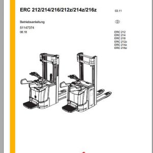 Jungheinrich Forklift ERC 212 216 Operating Manual DE 1