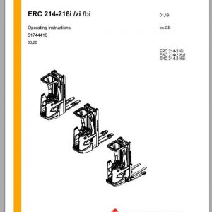 Jungheinrich Forklift ERC 214 216zi Operating Instructions 1