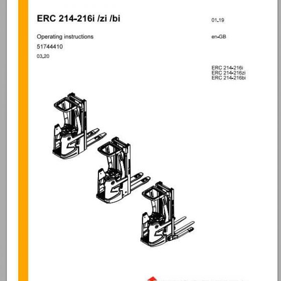 Jungheinrich Forklift ERC 215a Operating Instructions