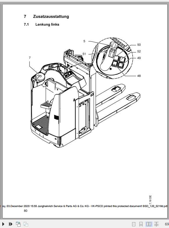 Jungheinrich Forklift ESD 120 Operating Manual DE 2