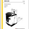 Jungheinrich Forklift ESD 220 Operating Manual DE 1