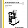 Jungheinrich Forklift ETMV 110 220 Operating Instructions 1