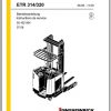 Jungheinrich Forklift ETR 314 320 DE Operating Manual 1
