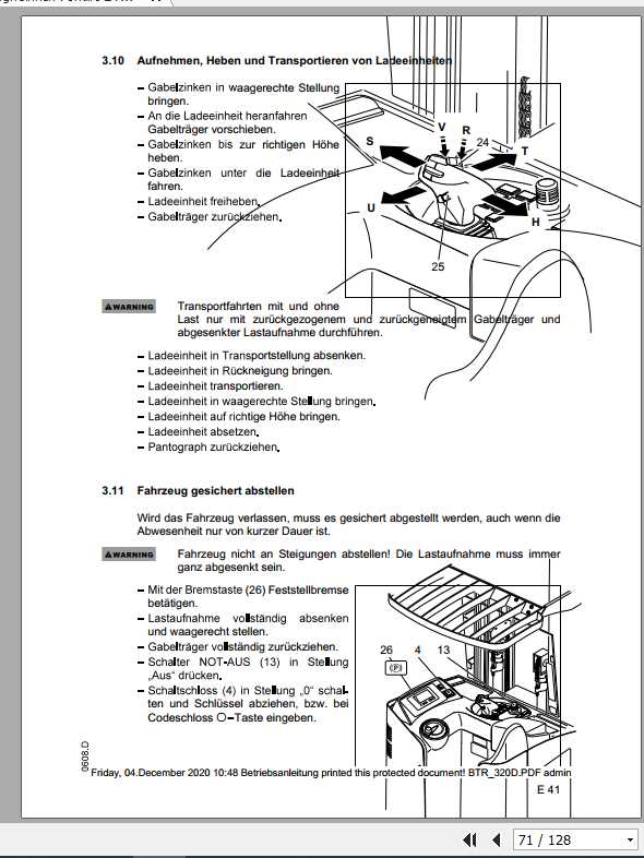 Jungheinrich Forklift ETR 314 320 DE Operating Manual 2