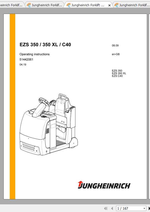 Jungheinrich Forklift EZS 330 350 Operating Instructions 1