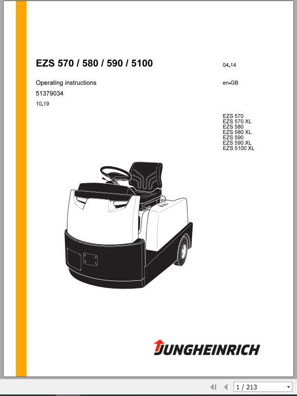 Jungheinrich Forklift EZS 570 580 590 5100 Operating Instructions 1