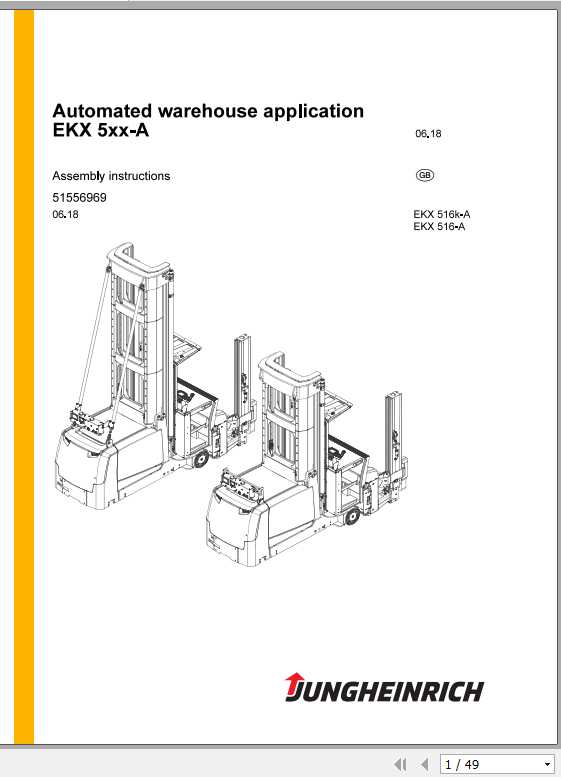 Jungheinrich Forklift MA Automatikla EKX 5XX A EN Operating Instructions 1