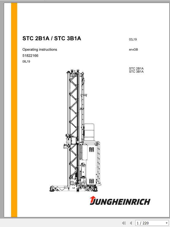 Jungheinrich Forklift STC EN Operating Instructions 1