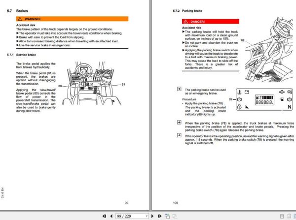 Jungheinrich Forklift TFG 425 690 Operating Instructions 2