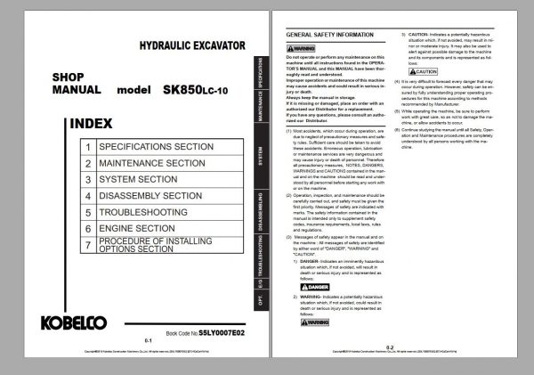 Kobelco 11.4 GB PDF Updated 2021 Heavy Machinery Service Manual Shop Manual 9