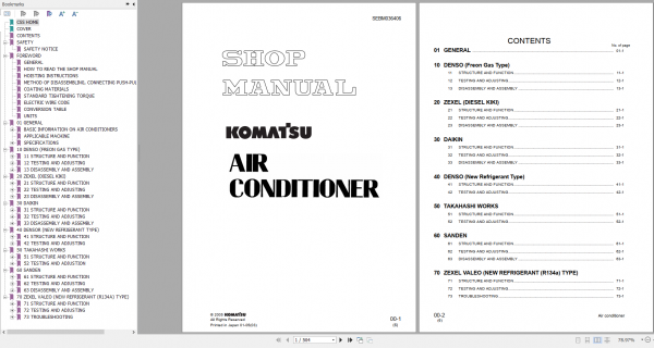 Komatsu Air Conditioner Shop Manual 2005 SEBM036406 2