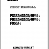 Komatsu Forklift FG35Z 45Z 7FD35Z 45 7FD50A 7 Shop Manual BEC07E1 01 1