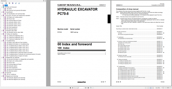 Komatsu Hydraulic Excavator PC70 8 Shop Manual SEN06204 01 2