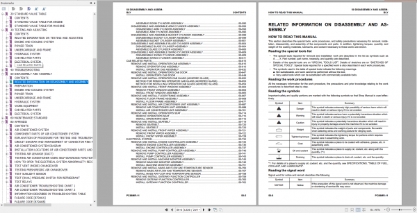 Komatsu Hydraulic Excavator PC88MR 11 JPN 10001 Up Shop Manual SEN06843 03 3
