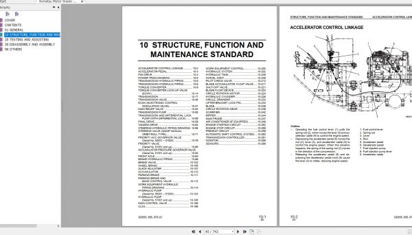 Komatsu Motor Grader GD555 655 675 3C USA SEBM020911 Shop Manual 2017 2