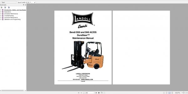 Landoll Bendi Forklift Full Collection Manuals DVD PDF 3