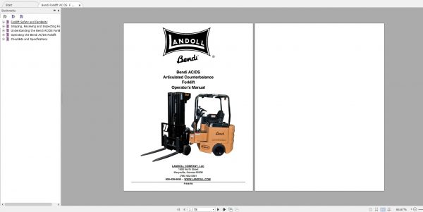 Landoll Bendi Forklift Full Collection Manuals DVD PDF 4