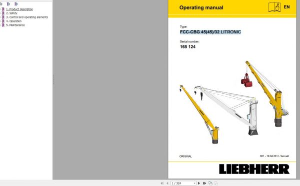 Liebherr FCC CBG 4532 LITRONIC Operating Manual 1
