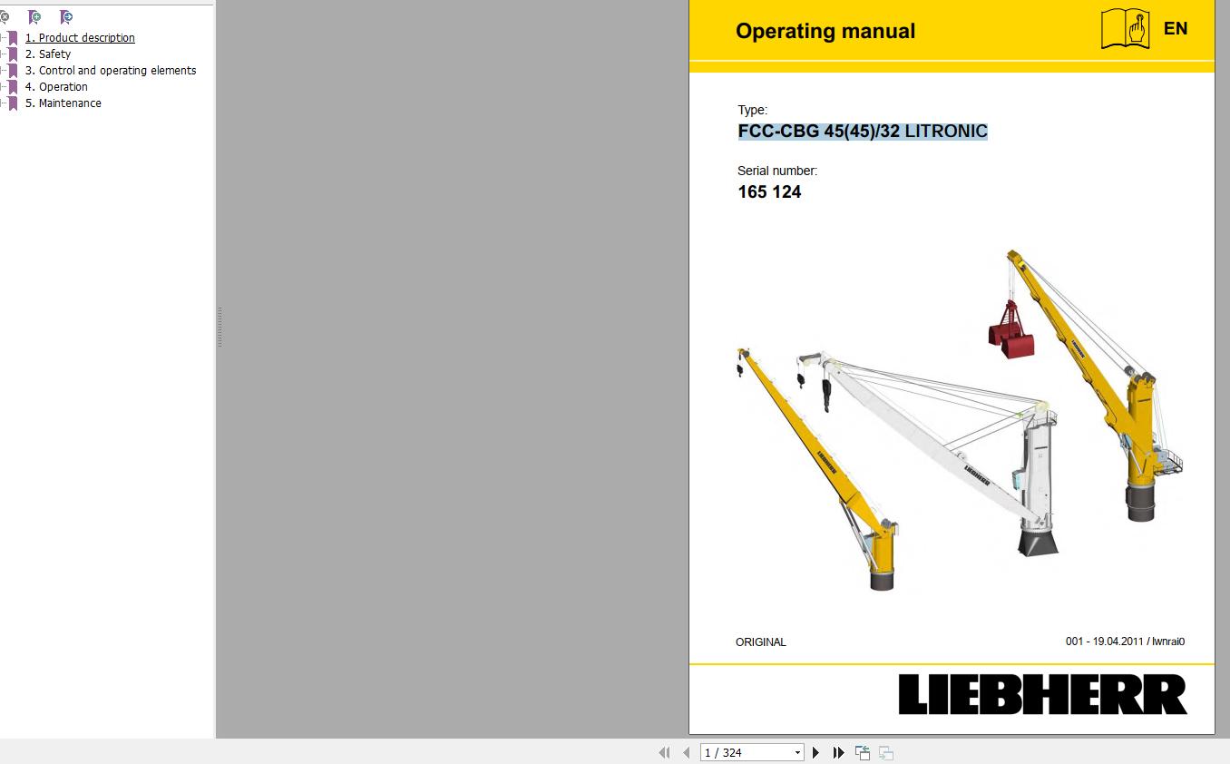 Liebherr FCC CBG 4532 LITRONIC Operating Manual 1