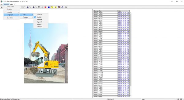 Liebherr Lidos EMT LHB LFR LBH LWT Webservice Online EPC Service Document Updated 03.2021 2