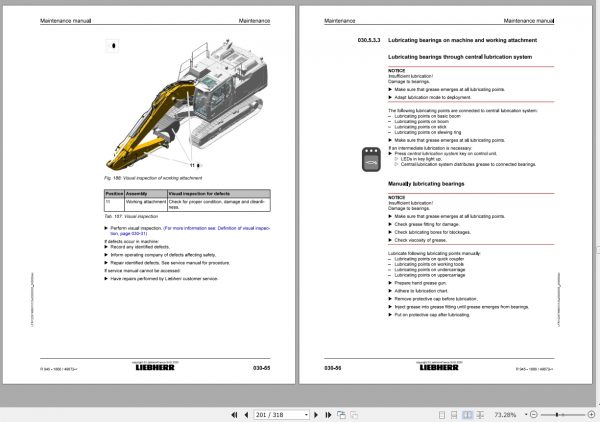 Liebherr Wheeled and Crawler Excavators Updated 03.2021 Maintenance Manuals PDF 7