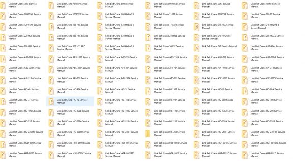 Link Belt Crane 10.3GB PDF 03.2021 All Model Service Manual Full DVD 1