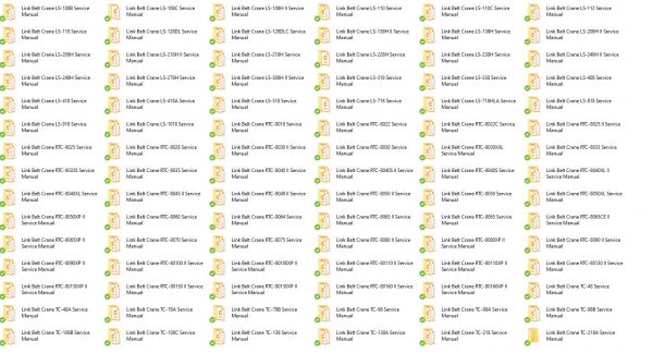 Link Belt Crane 10.3GB PDF 03.2021 All Model Service Manual Full DVD 3
