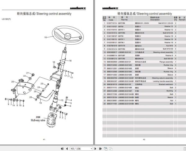 Lonking Forklift 1.5T IC Parts Manual 2