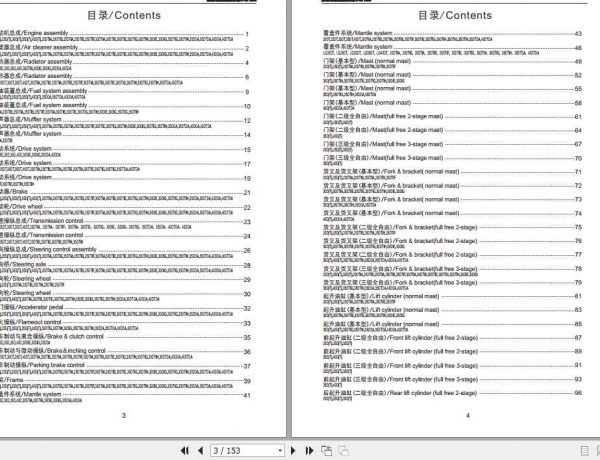 Lonking Forklift LG20DT LG40DT Parts Manual 1